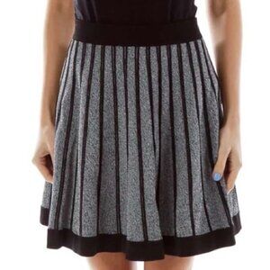 A.L.C. Gray and Black Fit and Flare High Waist Skirt XS
